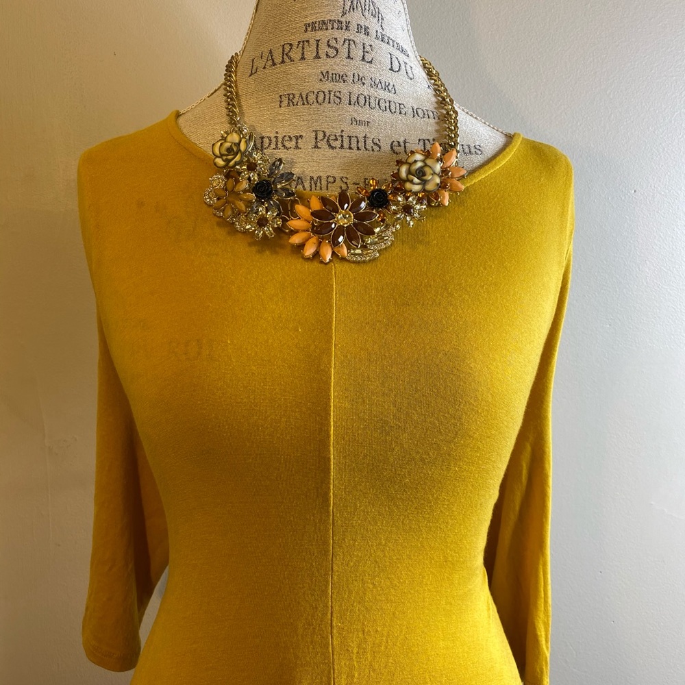 ✨NWOT✨ Long Sleeve Yellow Swing Dress S